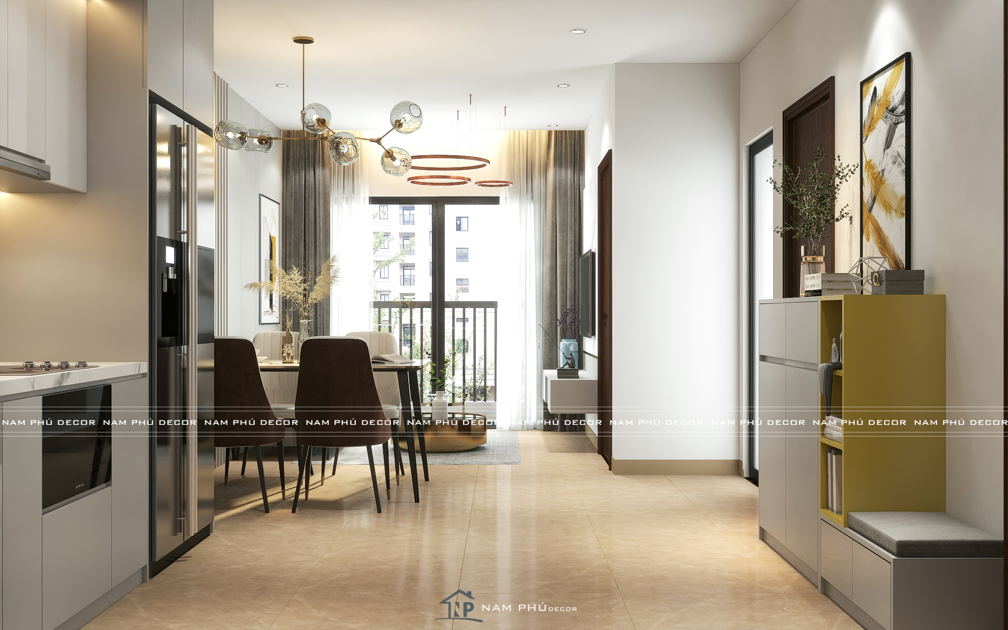 Thiết kế nội thất nhà phố đẹp TpHCM