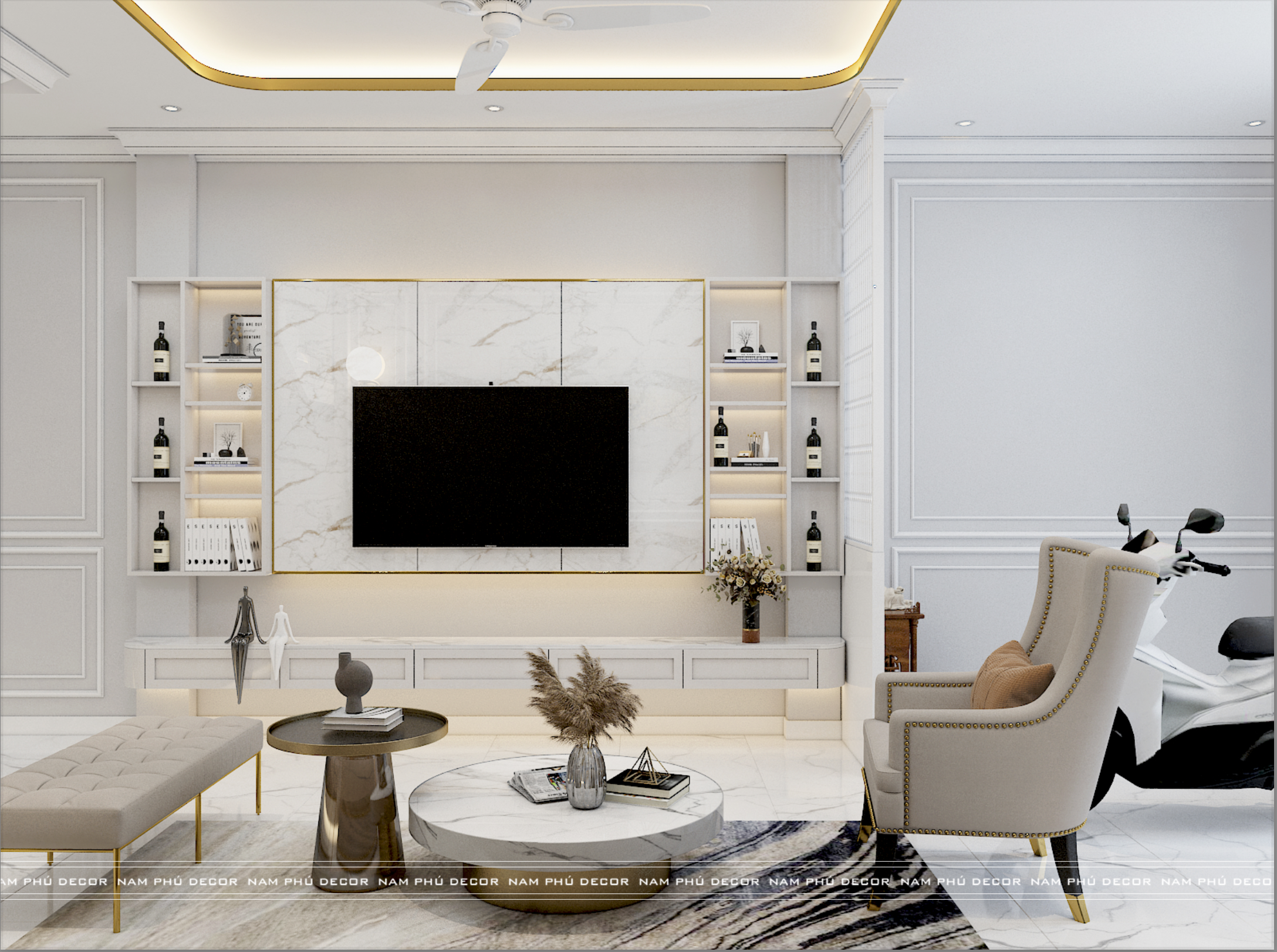 Thiết kế nội thất nhà phố tại An Giang