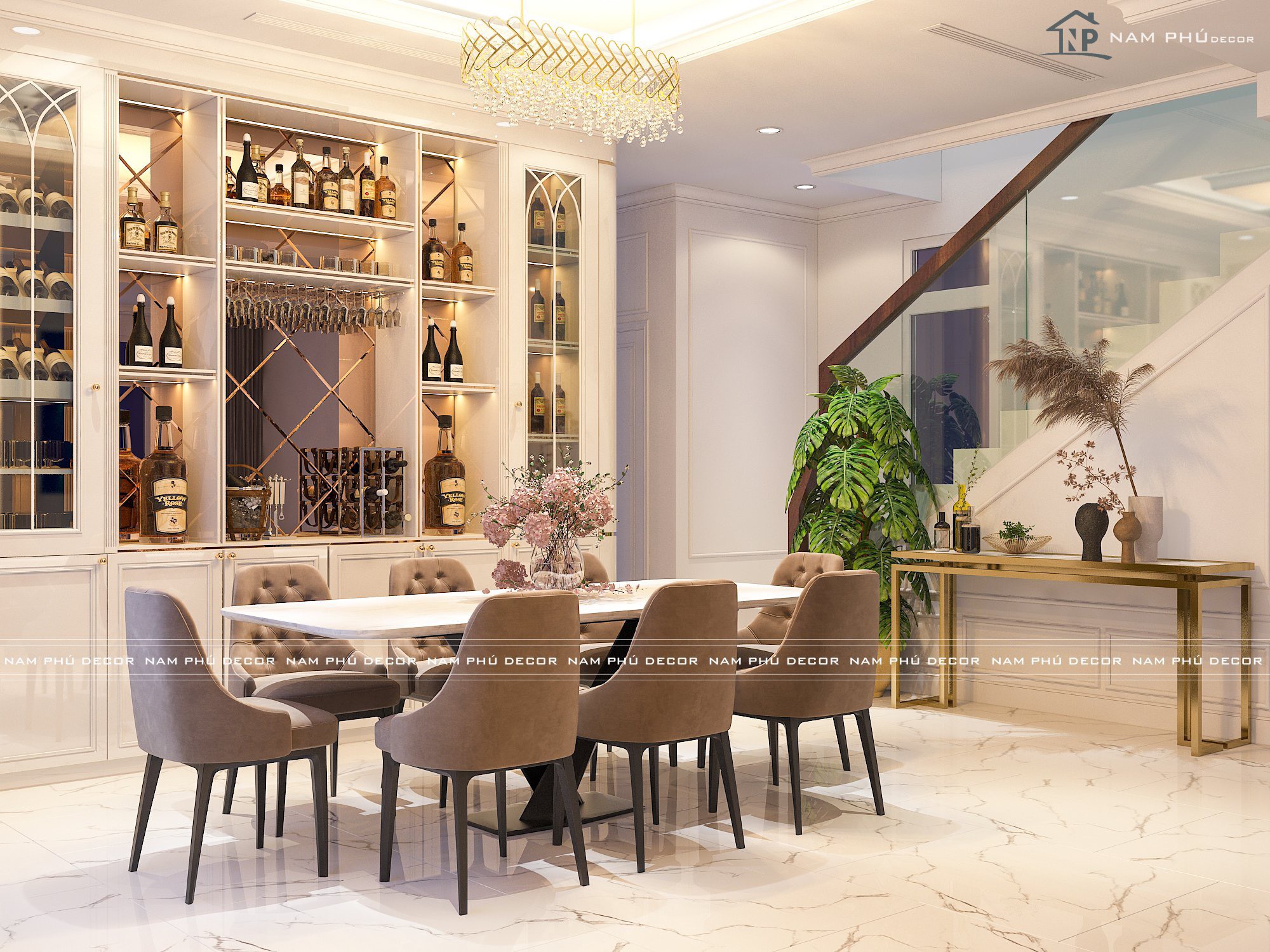 Thiết kế nội thất biệt thự sân vườn